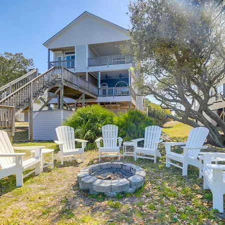 Waterfront Emerald Isle Home With Dock Access!